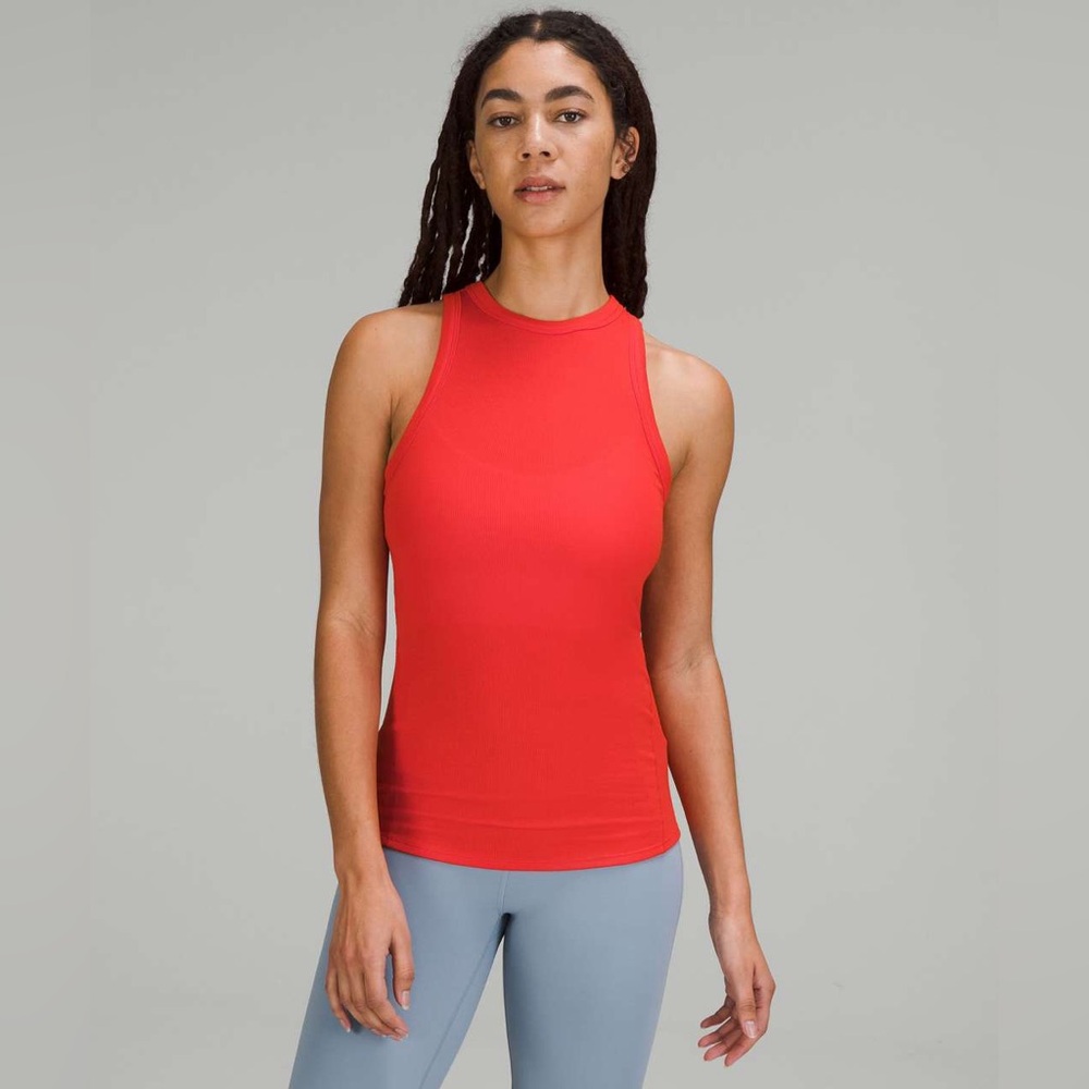 EUC Lululemon Hold Tight Tank Top in Solar Orange Sz Small